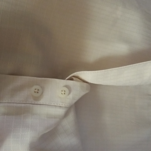 Haggar - Button down shirt, Size - M, Color - White/tan/cream - Picture 9 of 12